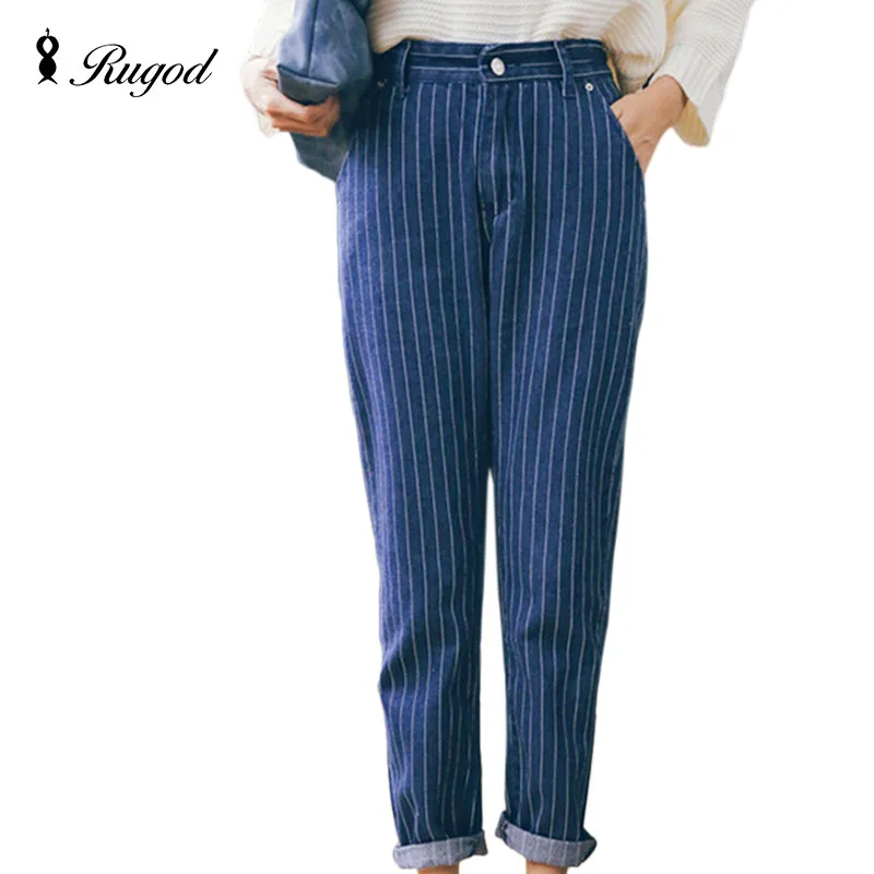 Free shipping New Slim Pencil Pants Vintage High Waist