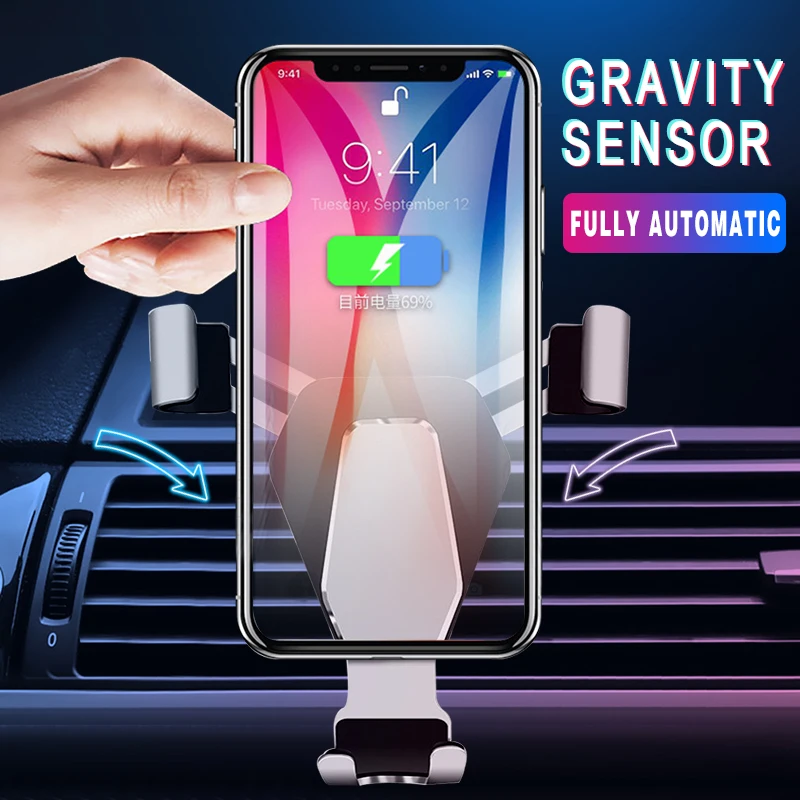 

Universal Car Phone Holder Gravity Bracket Air Vent Mount Stand Magnetic Mobile Holder Phone Stand for IPhone Smartphone In Car