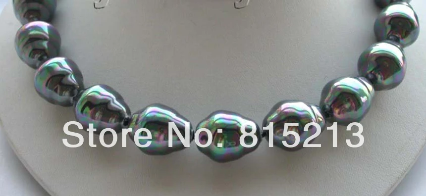 

ddh001051 Luster Natural Black Shell Pearl necklace 28% Discount