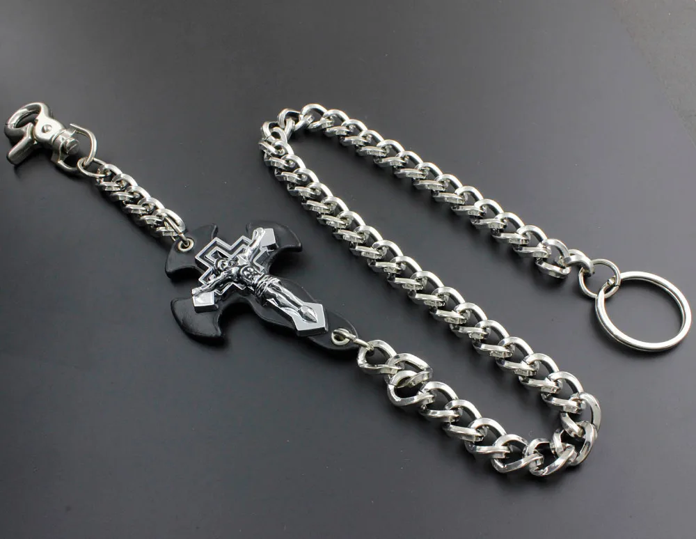 

Wallet Jeans Jesus Cross Long Chain Biker Rock Punk Gothic KeyChain KC04 YL-26