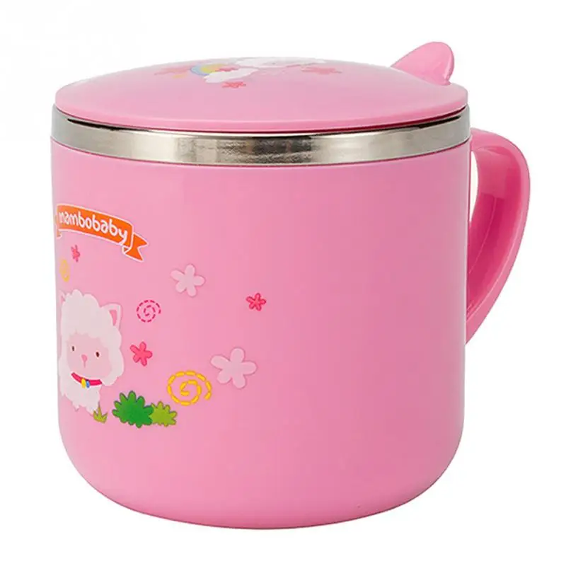Baby Stainless Steel PP Feeding Cups with A Single Ear Durable Children