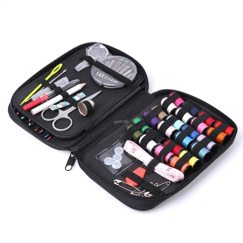 

98Pcs Sewing Thread Stitches Needles Tool Set Cloth Buttons Craft Scissor Travel Sewing Kit Case Multifunction Sewing Box Apr