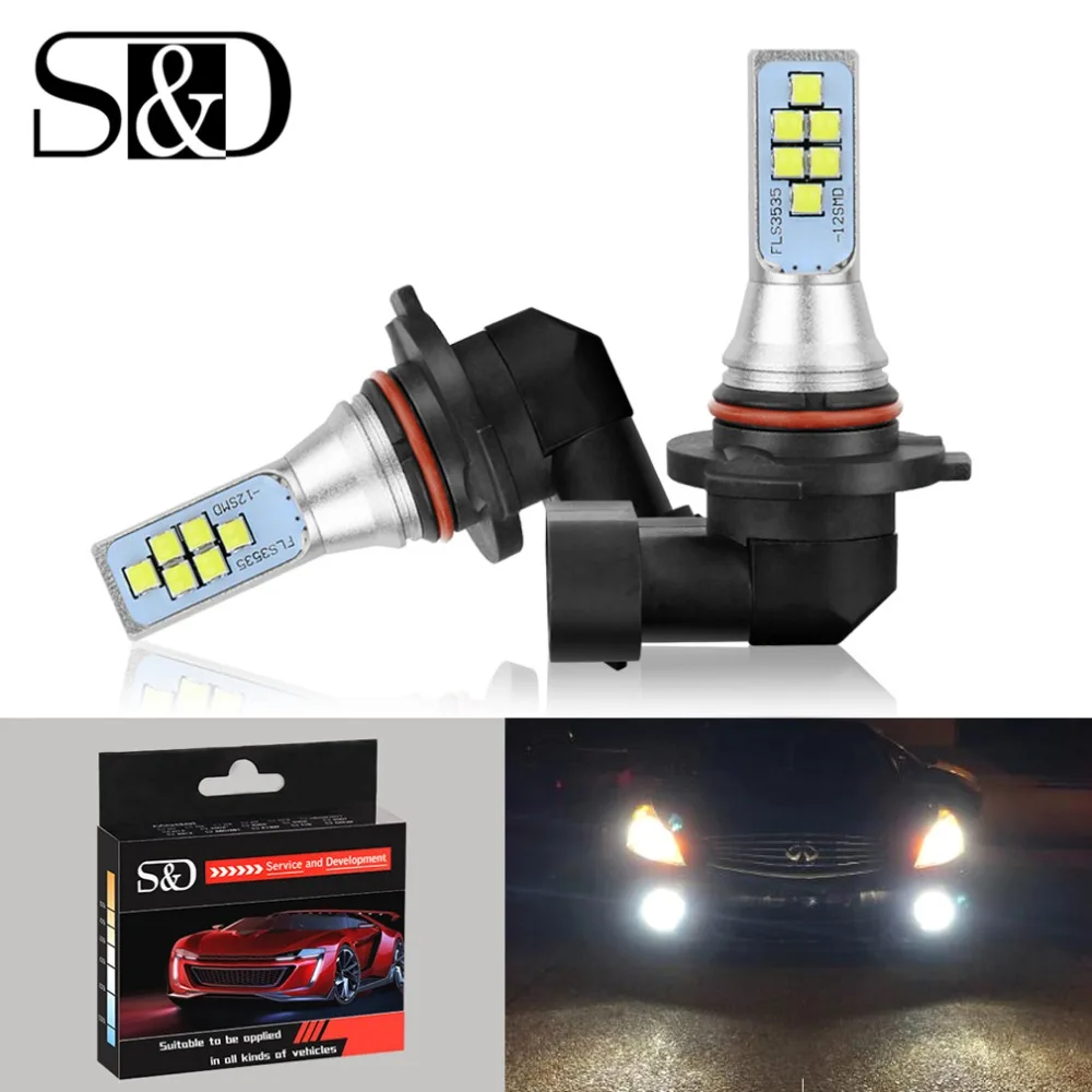 2Pcs H8 H11 LED 9006 HB4 LED chips Fog Light PSX24W H16 Bulbs Car Lights Daytime