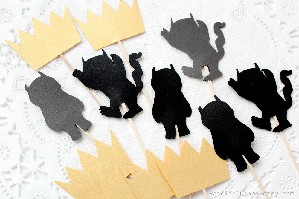 Where The Wild Things Are Cupcake Topper, Wild One 1St Compleanno, Decorazioni Del Partito