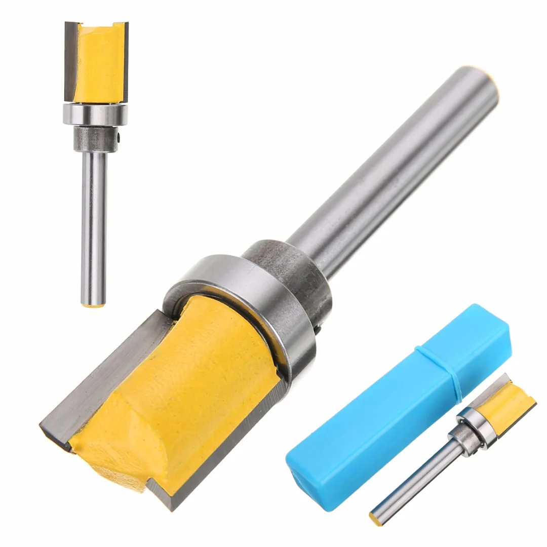 1pc Flush Trim Template Alloy Router Bit 3/4"H x 5/8"W 1/4 Shank Woodworking Cutter Tool