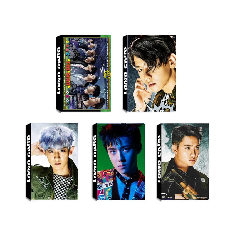 

Youpop KPOP EXO The War The Power of Music Album LOMO Cards K-POP New Fashion Self Made Paper Photo Card Photocard LK513