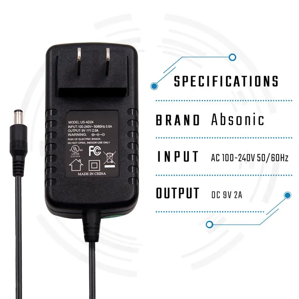 Absinic 1 5 m AD24 AD 24 адаптер питания совместимый для Brother P touch Label Maker PT D210 D200 1880 9 В AC