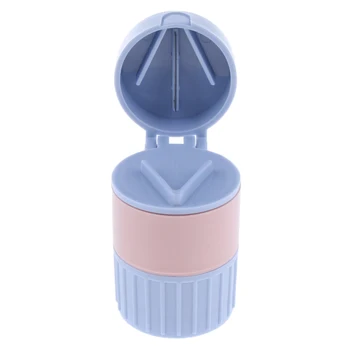 

3 In 1 Travel Pill Tablet Cutter Crusher Grinder Storage Case Box Organizer