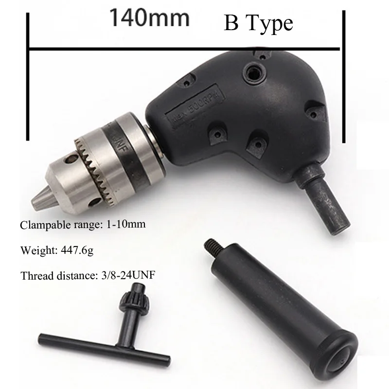 UAN Professional 90 Degree Angle Drill Right Angle Bend Universal Chuck