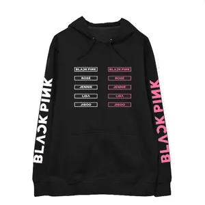 ONGSEONG Kpop BLACKPINK BLACK PINK Album Hoodie Casual Loose Hooded Clothes Pullover Printed Long Sleeve Sweatshirts WY778 ONGSEONG Kpop BLACKPINK BLACK PINK Album Hoodie Casual Loose Hooded Clothes Pullover Printed Long Sleeve Sweatshirts WY778