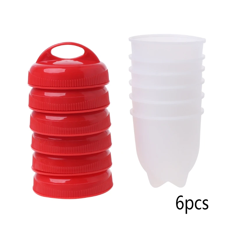 

6Pcs Silicone Egg Cooker Maker Hard Boiled Cup Kitchen Separator Divider Tools