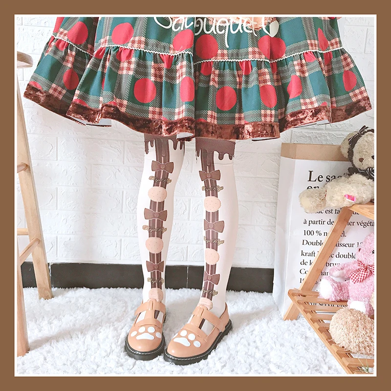 

Cookies Women's Lolita Over-knee Stockings Velvet Thigh High Long Stockings Thin Cosplay Good Quality Summer