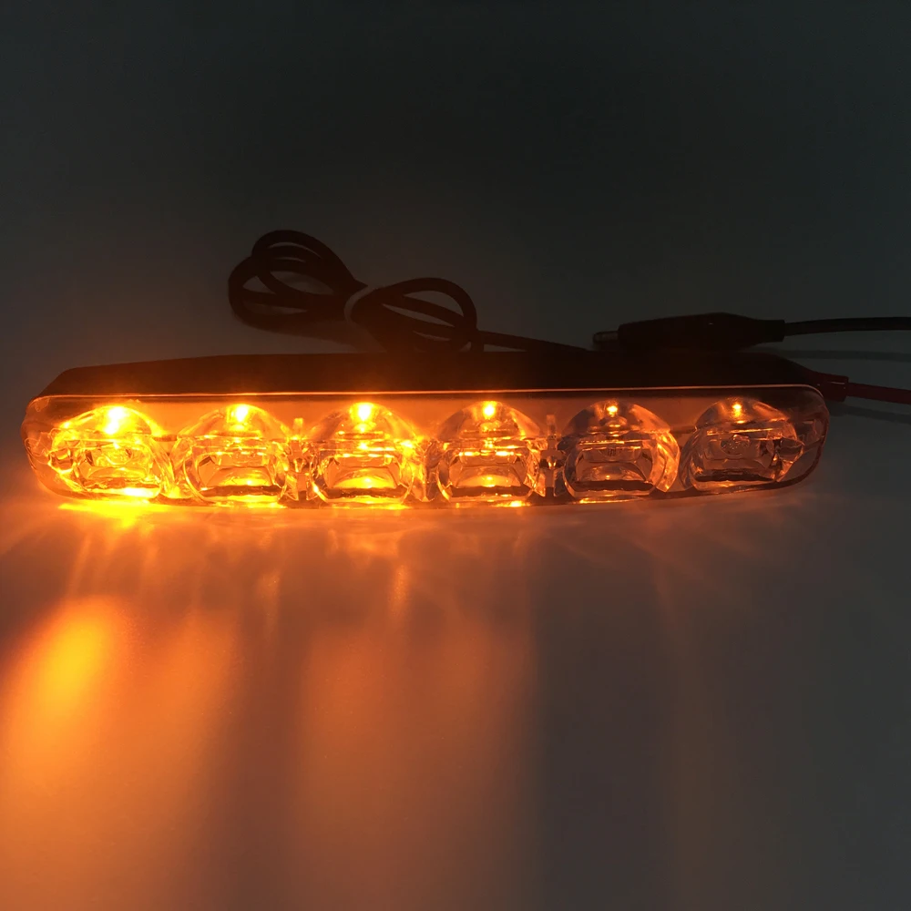 2Pcs Sequential Flowing Yellow LED Daytime Running Light  Light Super Bright LED DRL Car Turn Signal Strip Light Auto Angel Eyes