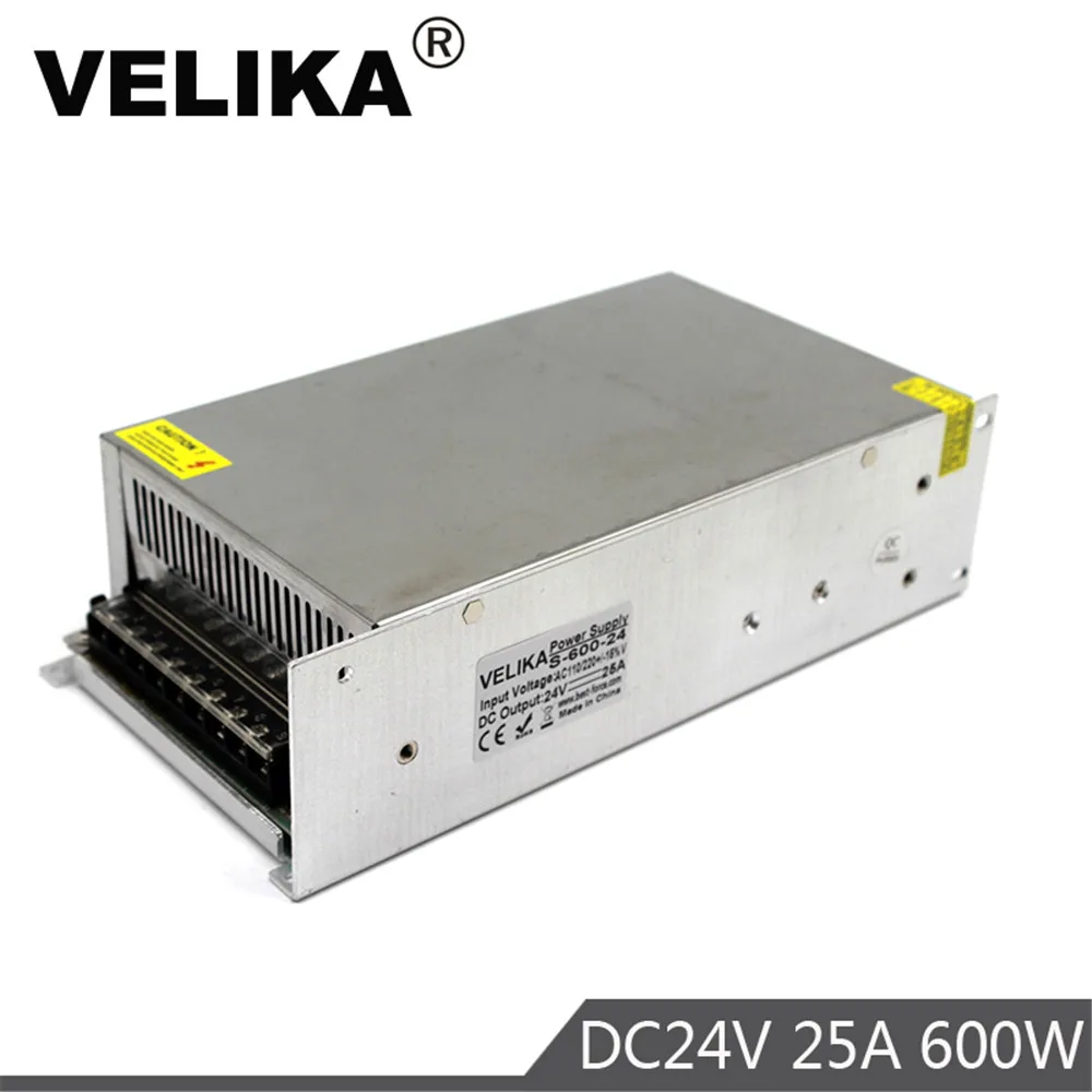 Блок питания для светодиодных лент 24 в пост. Тока 25 А 600 Вт|24v 25a|dc24v power supply24v supply |
