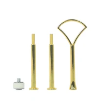 Маленький веер шаблон кекс Свадебные металлические фрукты 3 уровня посеребренные Позолоченные Необычные подставка для тортов на день рождения фитинги