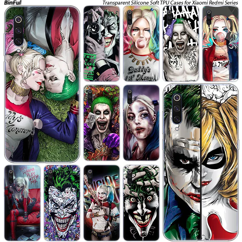 Силиконовый чехол Joker Harley Quin для Xiaomi Pocophone F1 9T 9 9SE 8 A2 Lite A1 Mix3 Redmi K20 7A Note 4 4X 5 6 7 Pro S2