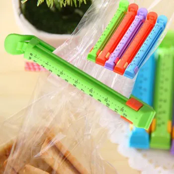 

1000pcs/lot Durable Creative Home Travel Snack Food Plastic Bags Clip Food Sealed Clip With Date Mark