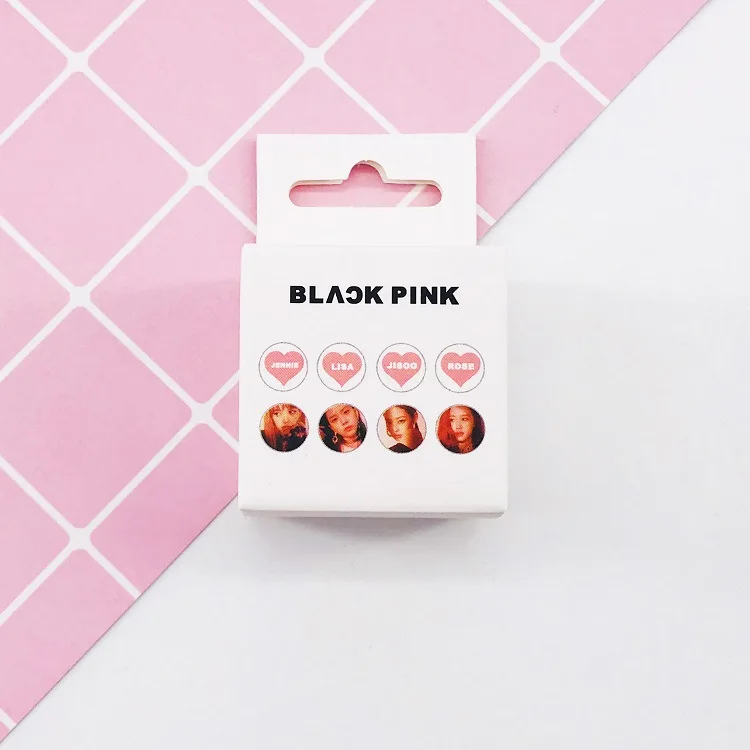 

KPOP Blackpink GOT7 Paper Scrapbook Sticker DIY Adhesive Diary Paper Sticker Decorative Masking Tape School Stationery Supplies
