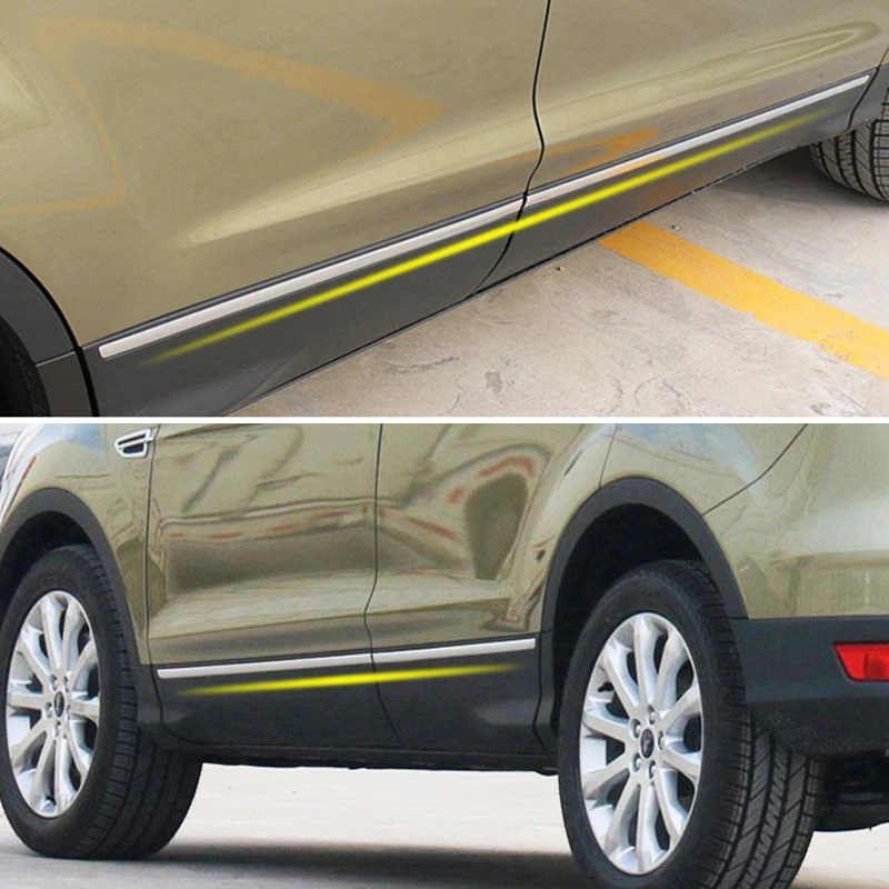 Для Ford Escape Kuga 2013 хромированный передний задний противотуманный светильник, дверная ручка, Накладка для кузова, отделка, украшение автомобиля