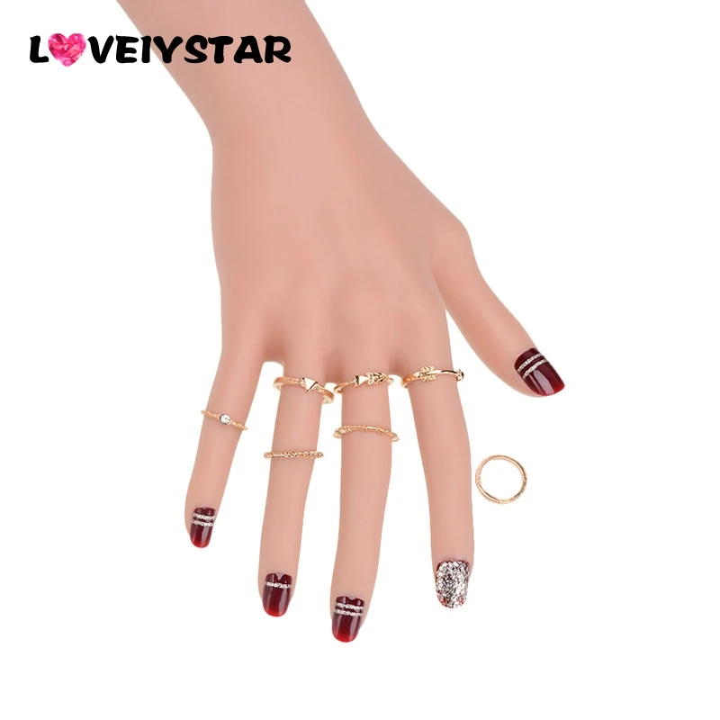 Loveiystar 7 pcs/Set Rings for Women Vintage Steampunk Ladies Finger Jewelry Retro Style Woman Accessories YT0073 | Украшения и