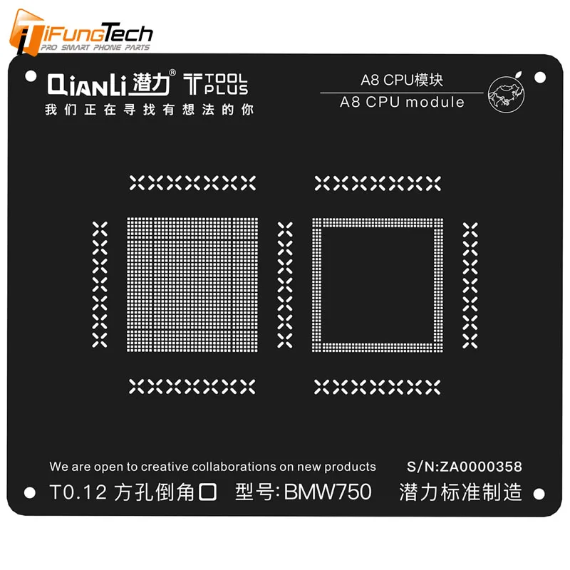 QIANLI TOOLPLUS для IPHONE A7/A8/A9/A10/A11 CPU модуль BGA реболлинг IBLACK STENCIL|Наборы ремонта мобильных