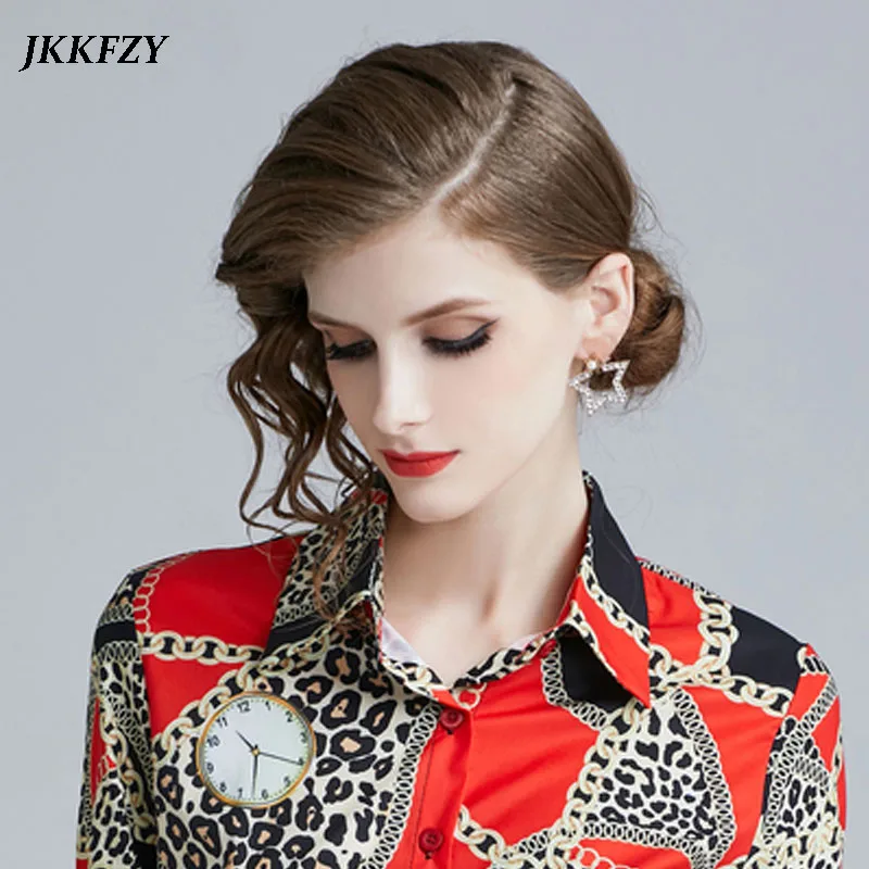 Women Elegant Runway Blouse 2019 New Fashion Casual Design Luxury Shirt Office Ladies Long Sleeve Work Tops Women Elegant Runway Blouse 2019 New Fashion Casual Design Luxury Shirt Office Ladies Long Sleeve Work Tops