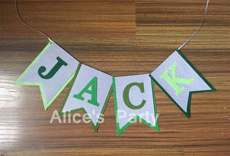 

Personalised Boy baby shower banner name bunting Green Hulk Jungle theme birthday party decoration Nursery Playroom garland flag