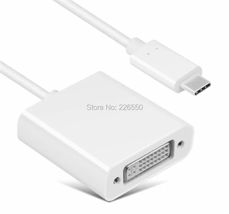 Новое поступление USB-C USB 3,1 type C штекер на DVI Женский 1080 P дисплей монитор адаптер конвертер Соединительный кабель для Mac Macbook