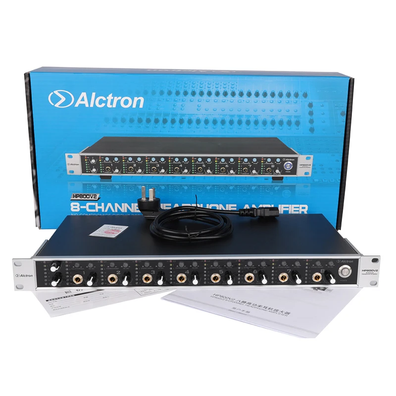 Alctron HP800 V2 16-канальный усилитель для наушников имеет 8 группа независимых стерео наушники каналов, используемых для усиления наушников