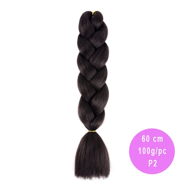 AliRobam Ombre Jumbo Braids Hairstyles Hair For Russian Women Big Box Braids Colors Synthetic Braiding Hair 24'' 100g - Цвет: M1b/синий