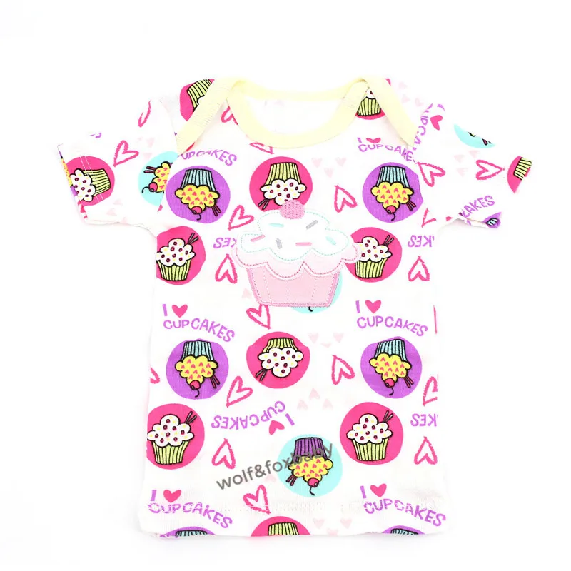 Wobfaobxylf 5 шт./упак. футболка с коротким рукавом для 0-24months для новорожденных, для маленьких мальчиков и девочек