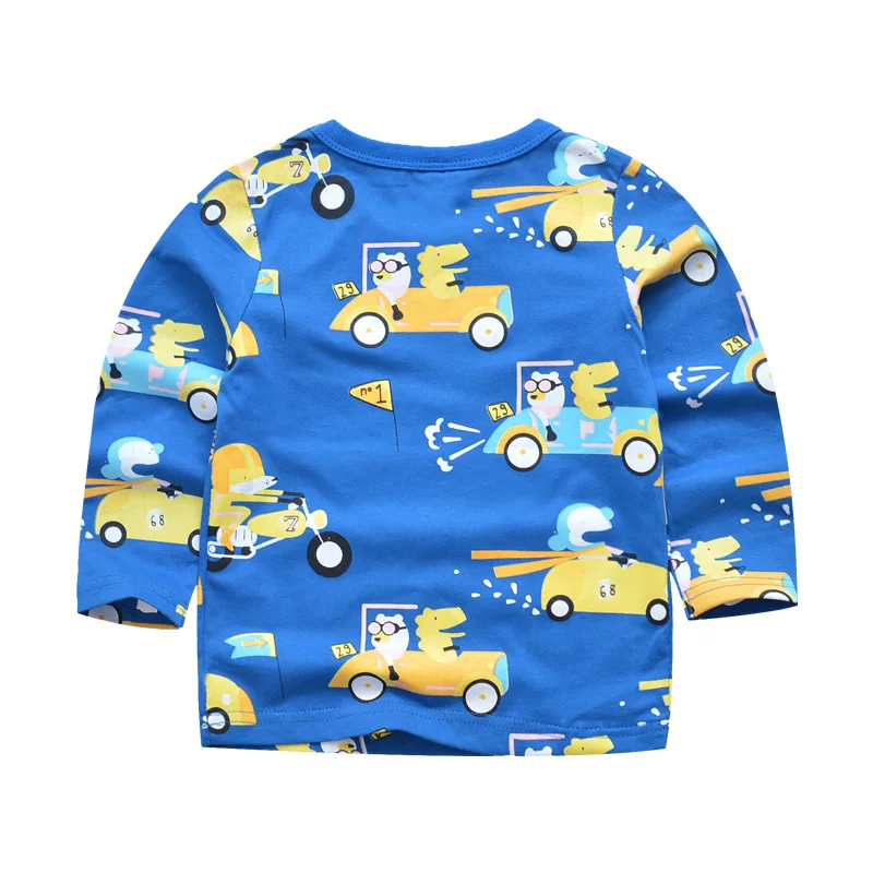 SAILEROAD/футболки с длинными рукавами с мультяшным автомобилем для мальчиков хлопок, Новое поступление, топы для маленьких девочек, футболки, костюм для детей
