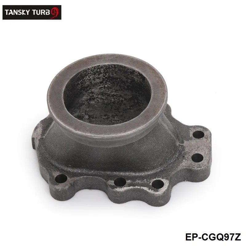 TANSKY - T25 T28 GT25 Turbocharge Downpipe 8 Point 2.5" V-band Cast Iron Flange Exhaust Manifold Converter Adapter EP-CGQ97Z