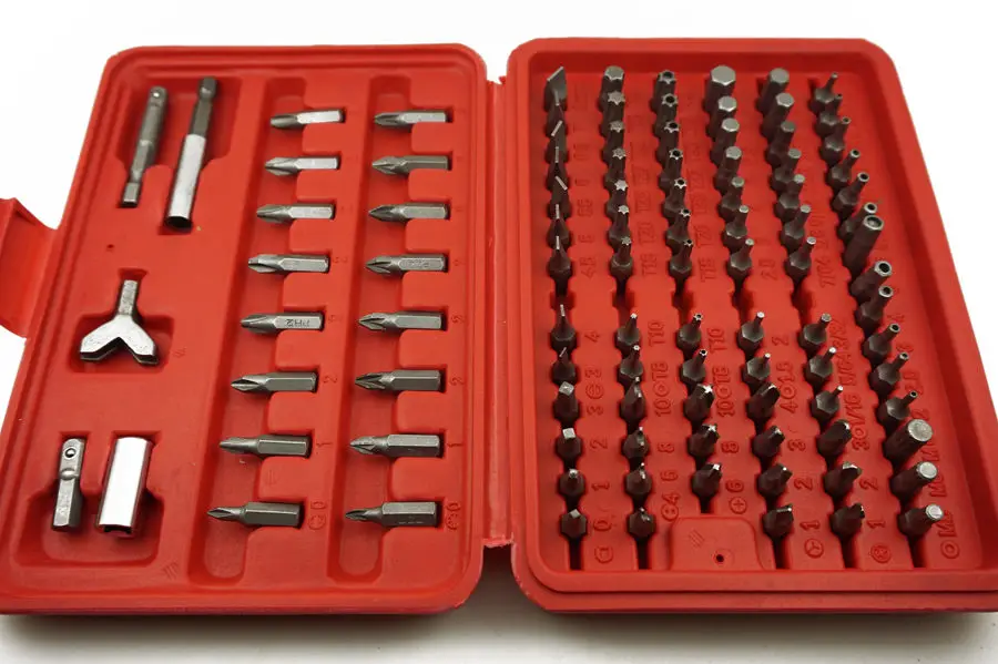 100PCS/Lot Screwdriver Security Bit Set Wing Nut Driver Holder