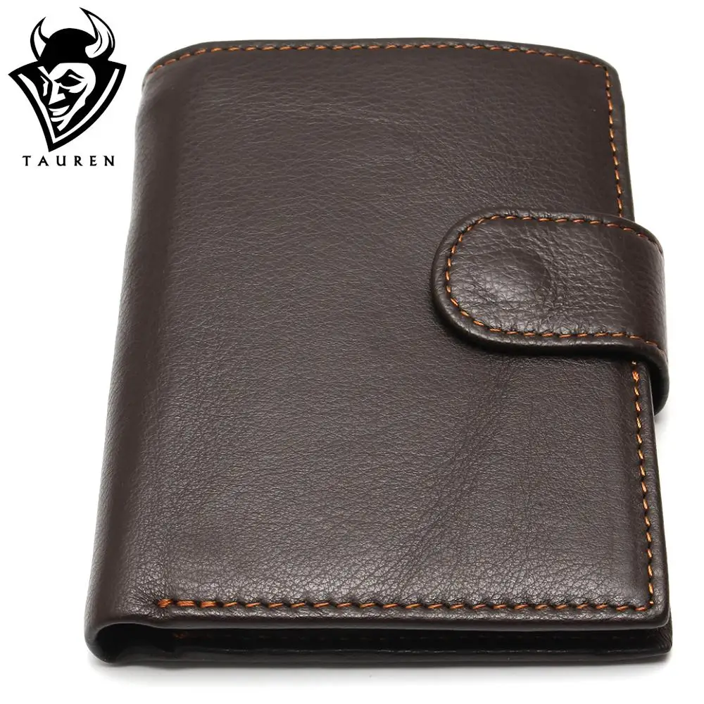 Retro Practical Oil Waxing Leather Travel Wallet Cowhide Genuine Thickening Vintage Men Men's Purse Passport Wallets
