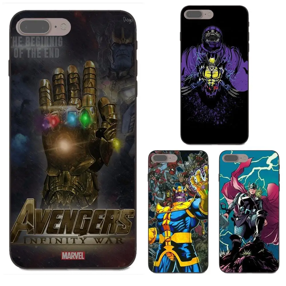 

Black TPU Phone Case Cover Comics Marvel Legends Thanos Pattern For Xiaomi Redmi Note 2 3 4 4A 4X 5 5A 6 6A Plus Pro S2 Y2