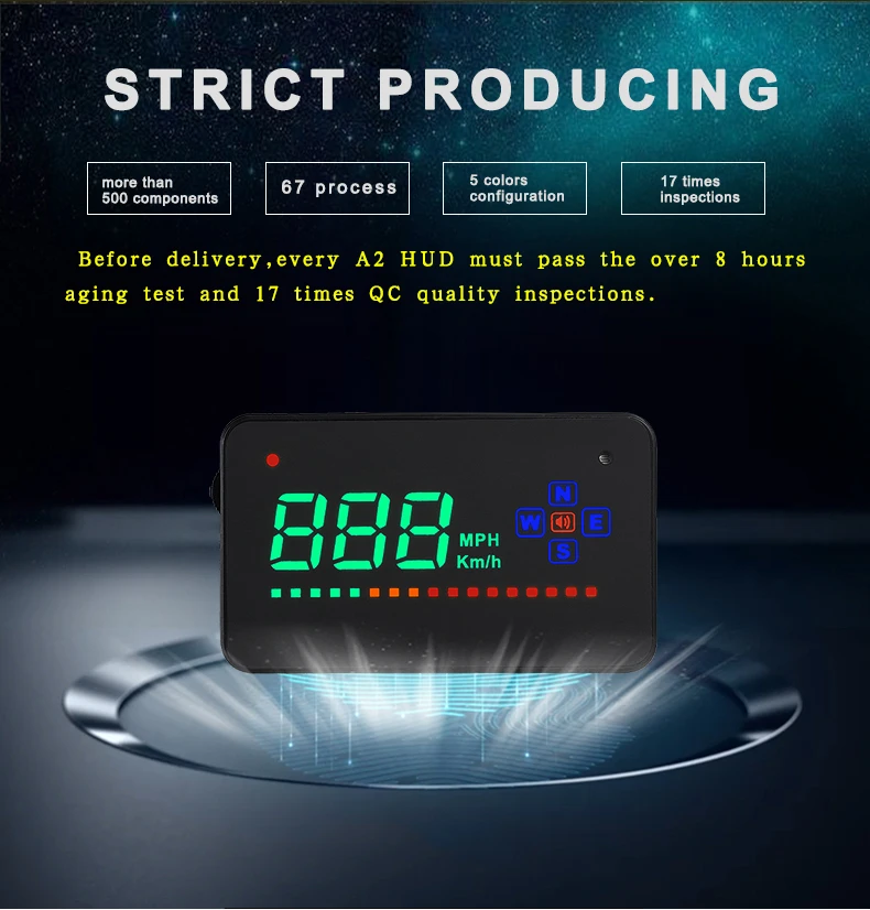 Windshield HUD (Head Up Display) Digital Speed Projector Display