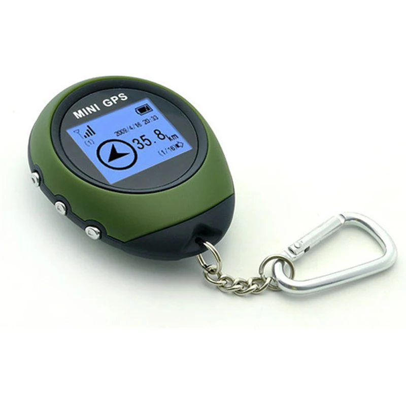 Podofo Mini GPS Empfänger Navigation Handheld Locator Finder USB Aufladbare mit Kompass Outdoor Spo