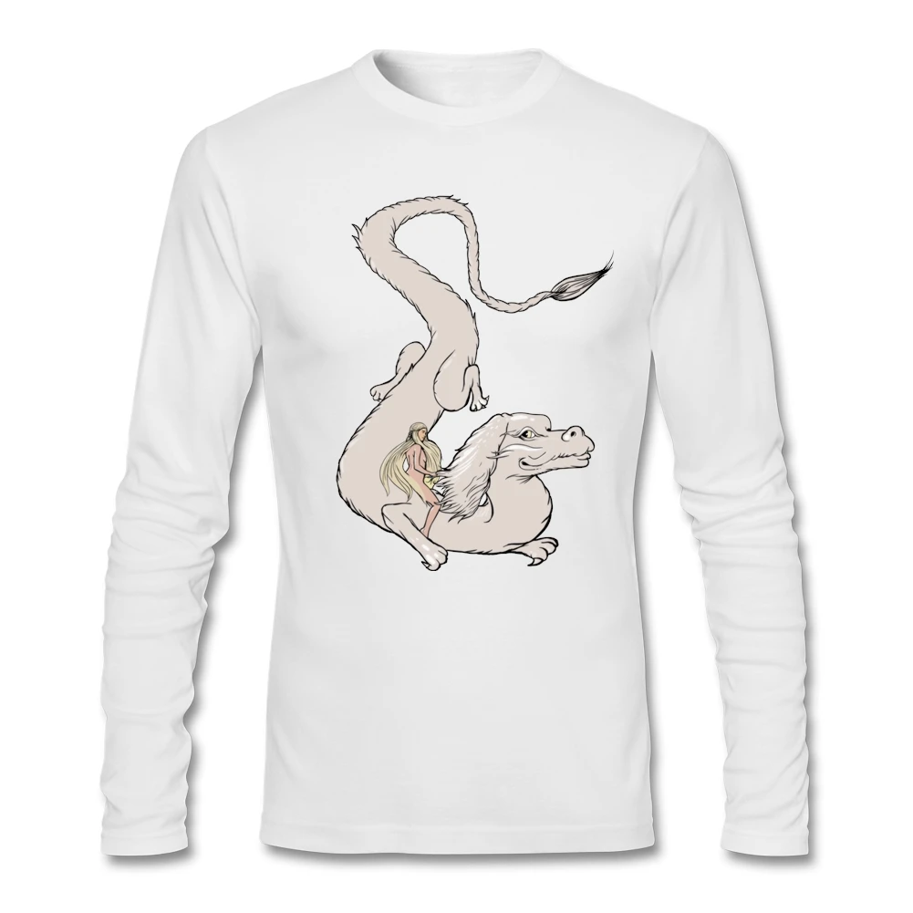 Autumn Men's The Neverending Story T shirts Awesome Customized Shirts Throne Game tee shirt O 