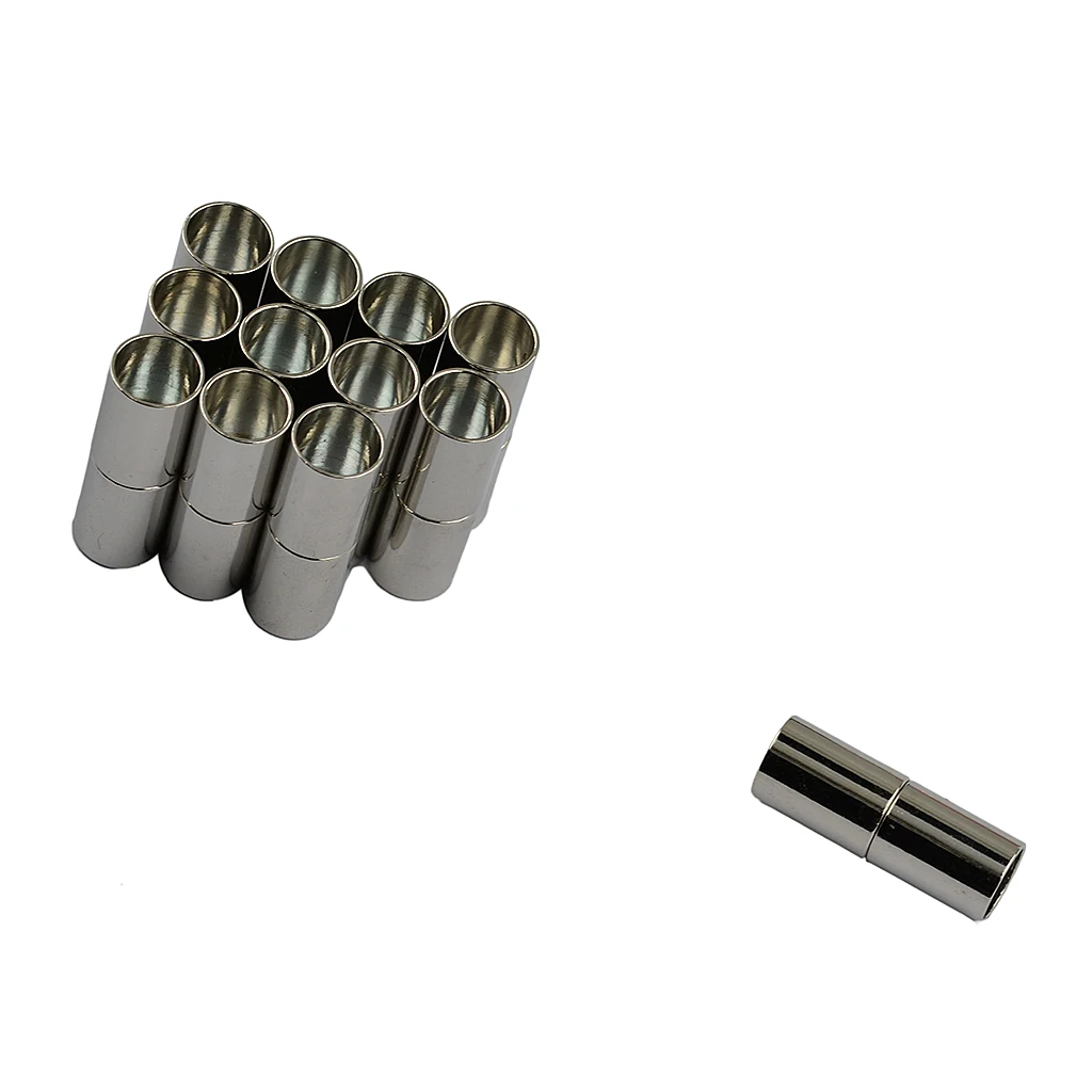 

12pcs/Set 4mm Leather Cord End Cap/Magnetic Clasp For Bracelet Necklace DIY Jewelry Making Magnet Clasps Connectors Craft 70mm