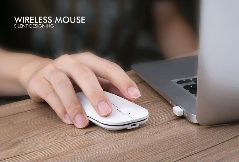 B. O. W беспроводная компьютерная мышь для дома и офиса Mause перезаряжаемая Бесшумная мышь USB оптическая мышь для компьютера Apple ноутбук Настольный ПК