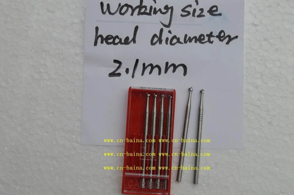 ELA carbide bur shank 2.35mm working size round head diameter 2.1mm