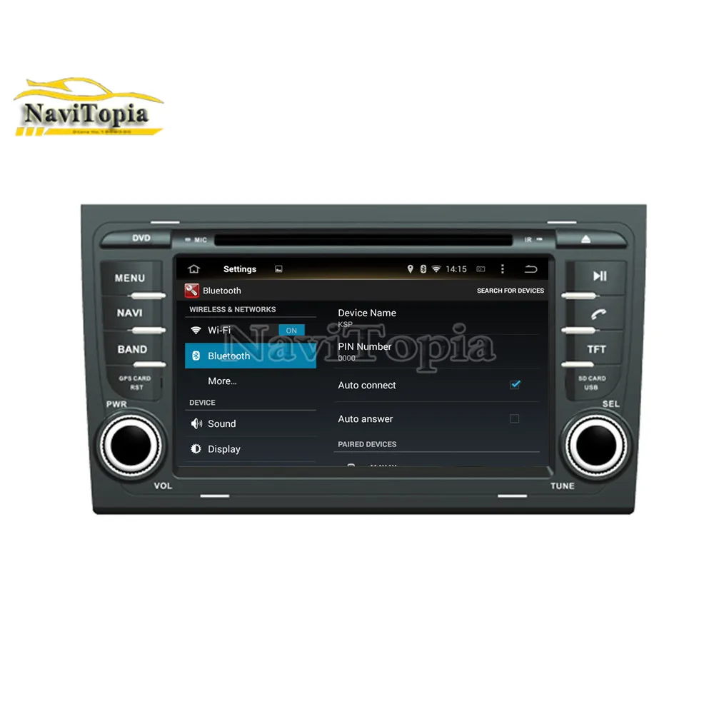Best NAVITOPIA 4G RAM 64G ROM PX6 Six Core Android 9.0 Car DVD Player GPS Navigation for Audi A4 2002-2008 for SEAT EXEO 2010- 12