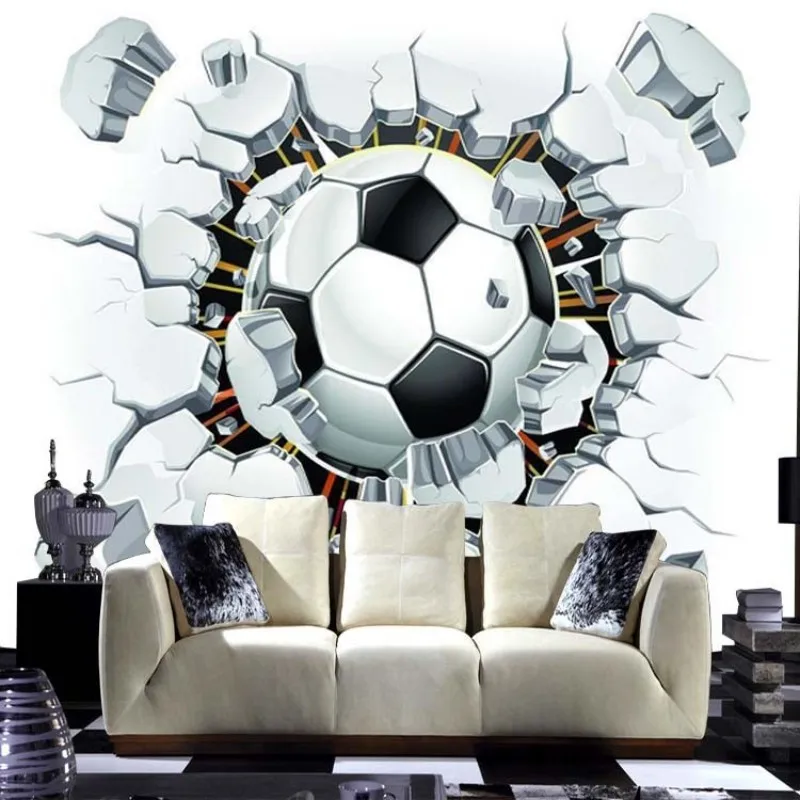 

Beibehang wallpaper sport background mural living room sofa bedroom football TV backdrop Custom Size vinyl wallpaper for walls