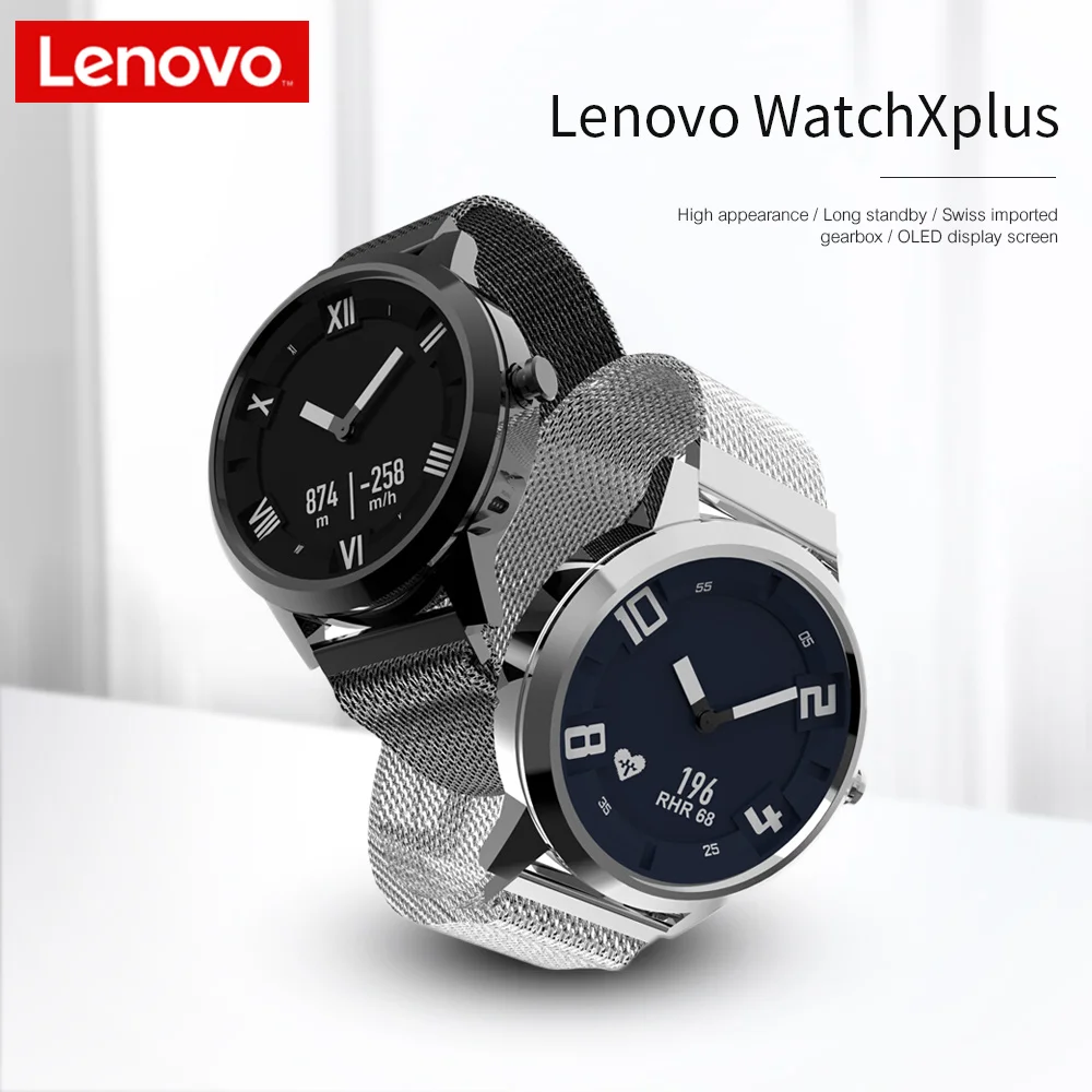 Lenovo Watch X Plus Smart Watch Milanese Fashion Watch OLED Screen 80M Waterproof Heart Rate/Air Pressure/Temperature Monitoring