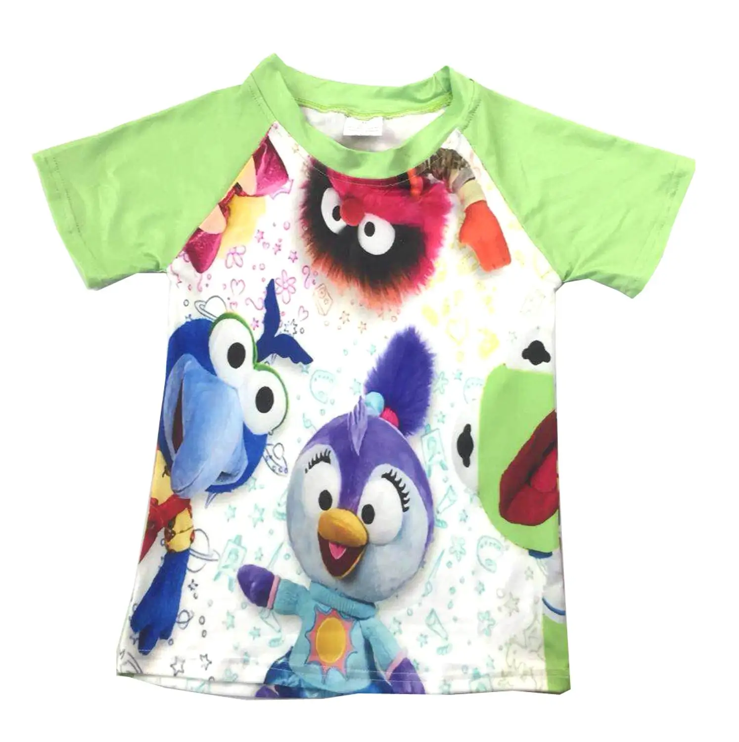 

Cartoon boy short sleeves raglan toddler kids fit shirts