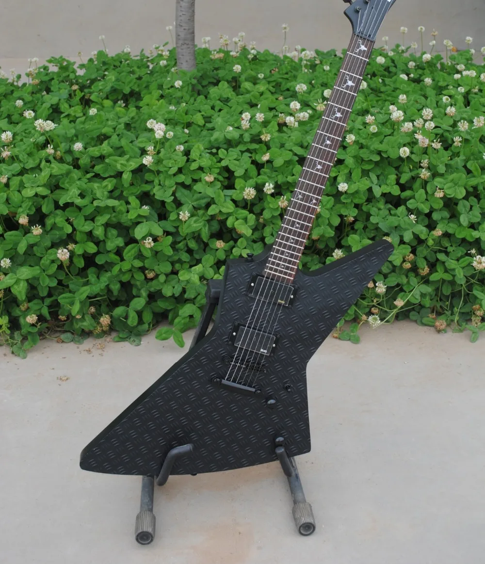 

Figured Black hardware explore Electric Guitar,Solid Mahogany Goose shape Electric guitar,Factory custom shop,Free shipping