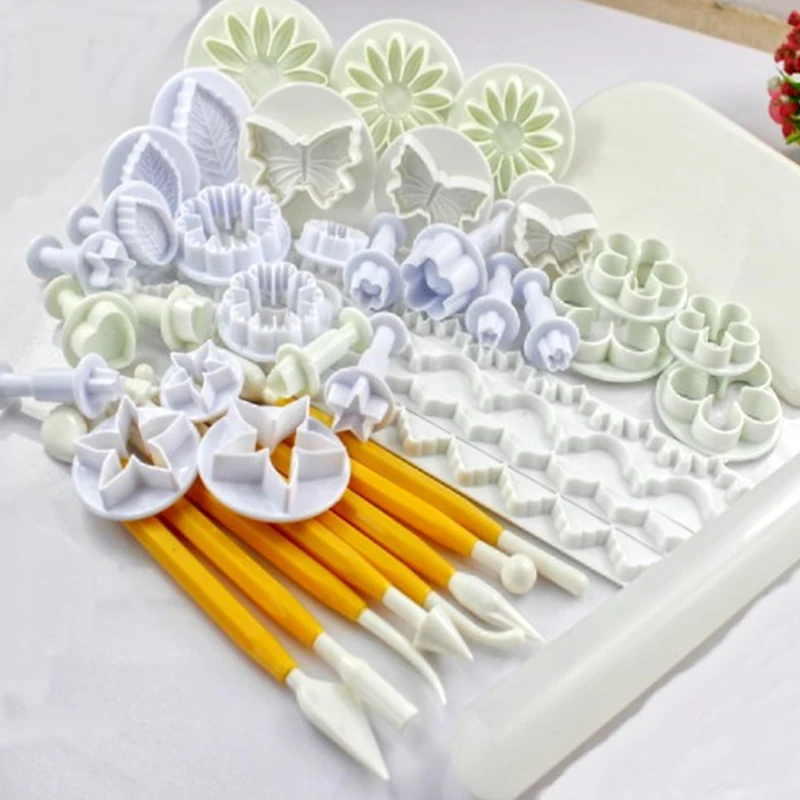 48 PCS SET Fondant Cake Mold Set Flower Cake Decorating