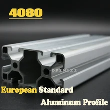 CNC 3D Printer Parts European Standard Anodized Linear Rail Aluminum Profile Extrusion 4080 for DIY 3D printer transkoot 20pcs aluminum gusset plate angle 1515 bracket for aluminum extrusion profile 1515 series for 3d printer