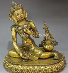 Xiuli 001785 9 "Непал Тибет Бронза 24 К Gold Ваджрадхара Ваджрабхайравы Богиня Статуя Будды